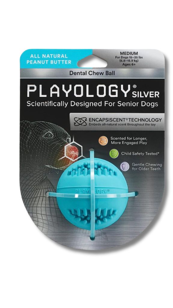 Playology Senior Dog Dental Chew Ball